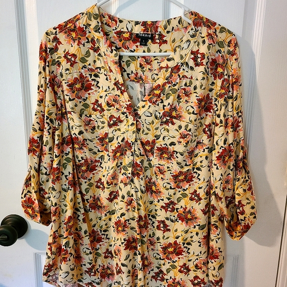 Torrid floral print Harper blouse - Picture 4 of 5